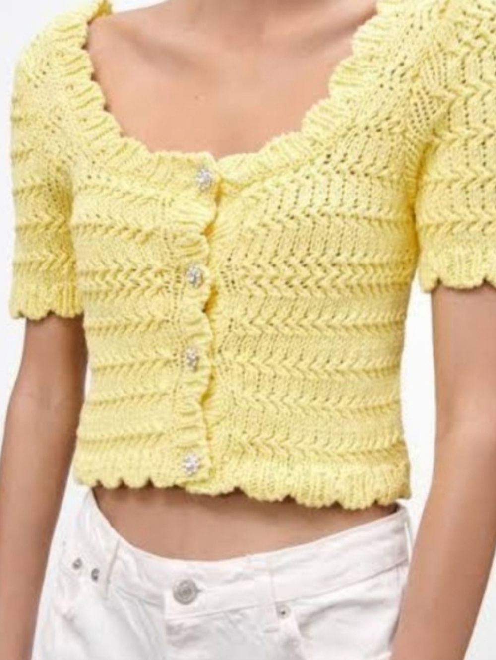 🌼 Brand New  Zara Crochet cotton blouse